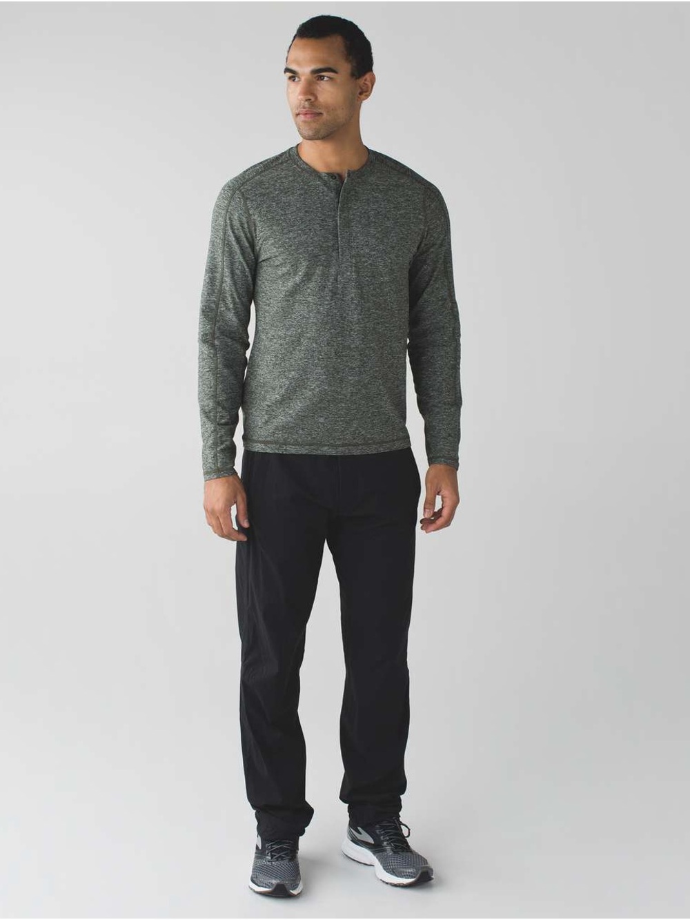lululemon athletica Surge Heathered Henley Long Sleeve